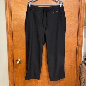 EDDIE BAUER black elastic waist straight leg athletic pants